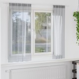 vidaXL Perdele cu perdele 2 pcs Gri &icirc;nchis 140 x 175 cm Poliester