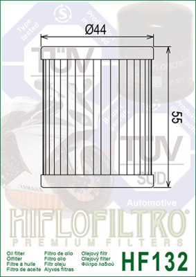 Filtru Ulei HF132 Hiflofiltro Arctic Cat , Beta , Suzuki Cod Produs: MX_NEW 7620438MA foto