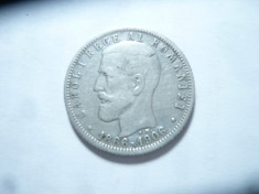 Moneda 1 Leu 1906 Comemorativa Carol I , argint , cal.F.Buna foto