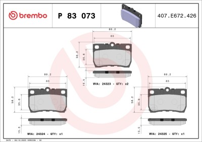 BREMBO P 83 073 PRIME LINE set placute frana disc foto