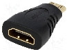 Cablu {{Tip cablu de conectare}}, HDMI mini mufa, HDMI soclu, {{Lungime cablu}}, {{Culoare izola&amp;amp;#355;ie}}, LOGILINK - AH0009 foto