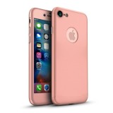 Cumpara ieftin Husa Full Cover 360&deg; (fata + spate + geam sticla) IPAKY pentru Apple iPhone 6 Plus / 6S Plus, rose gold, MyStyle