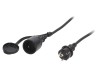 Prelungitor KEL 10m 16A IP44, 3x1.5mm, Guma, 230V, Negru