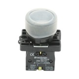 Buton comanda negru cu capac protectie 1NO, 400V/10A, LAY5-EP21, IP65 Breckner Germany