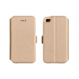 Husa Flip Carte iPhone 7 Plus (5,5inch ) Gold