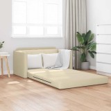 Canapea Pat 2 &icirc;n 1 Crem 124x71x78 cm Țesătură