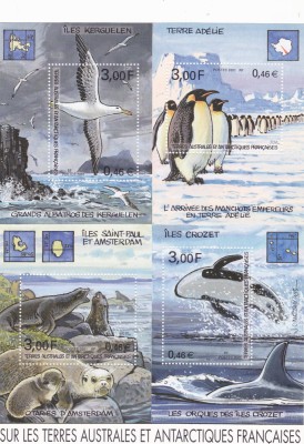Teritoriul Sudic si Antarctic Francez (TAAF) 2011 BLOC, Fauna/ Pinguini ETC. foto