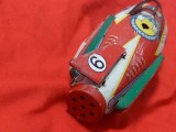 jucarie veche Metalica,jucarie ROCKET RACER Nr.6,Made in China M.F.735,Jucarie