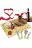 Tavă din bambus pentru br&acirc;nzeturi, platou pentru charcuterie, tavă de servire pentru br&acirc;nzeturi, fructe, legume și carne