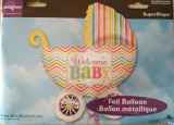 Balon Supershape - in forma de landou pentru bebelus