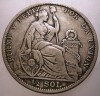 J.266 PERU REPUBLICA PERUANA LIMA 1/2 SOL 1923 ARGINT, America Centrala si de Sud