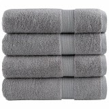 VidaXL Prosoape de duș premium SOLUND 4 buc gri 70x140cm 600 gsm