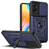 Husa pentru oppo a98 5g, slide si snap, magnetic ring, blue