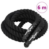 VidaXL Fr&acirc;nghie de lucru, negru, 6 m, 4,5 kg, poliester