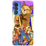 Husa compatibila cu Motorola G20 model cat invasion, Silicon, TPU, Viceversa, Transparent, Carcasa