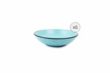 SET 6 FARFURII ADANCI, CERAMICA 20 CM, ELECTRA , ART
