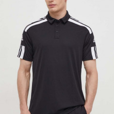 adidas Performance polo de antrenament Squadra 21 culoarea negru, cu imprimeu GK9556