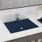vidaXL Chiuvetă baie lux orificiu robinet albastru 60x46 cm ceramică 147023