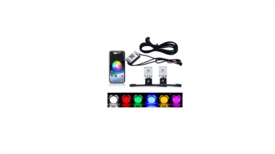 Set 2 LED-uri Devil Eyes RGB 2.5 cu control din telefon foto