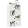 Biblioteca vidaXL Alba, 60x24x101.5 cm, Lemn Prelucrat, Rafturi Depozitare Carti, Design Modern