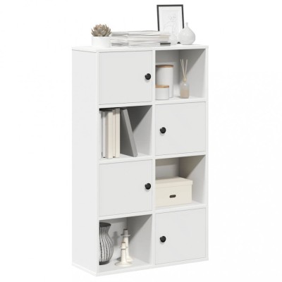 vidaXL Bibliotecă albă 60x24x101,5 cm din lemn prelucrat 860391 foto