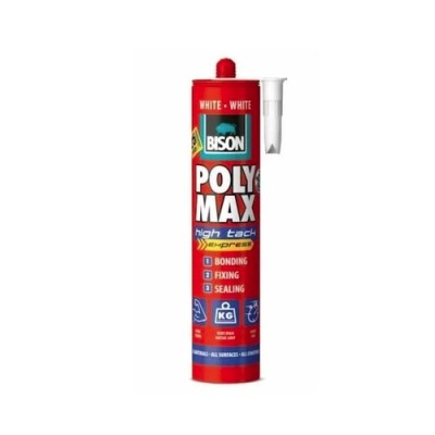BISON Poly Max High Tack Express alb MS polimer440g, PMHA440 foto