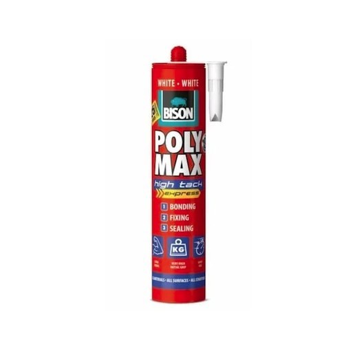BISON Poly Max High Tack Express alb MS polimer440g, PMHA440