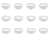 Set boluri, 12 piese, 700 ml, Portelan, Alb