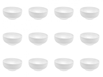 Set boluri, 12 piese, 700 ml, Portelan, Alb foto