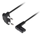 Cablu LANBERG CEE 7/16 unghiular la IEC C7 mamă unghi PVC CA-C7CA-12CC-0030-BK