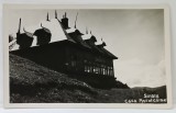 SINAIA , CABANA PISCUL CAINELUI , FOTOGRAFIE FORMAT CARTE POSTALA , INTERBELICA
