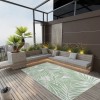 Covor exterior vidaXL ARAKIL verde, 160x230 cm, polipropilena (PP), model jacquard, rezistent UV, balcon terasa