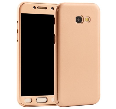 Husa Full Cover 360&amp;deg; (fata + spate + folie sticla) pentru Samsung Galaxy A5 (2017), Gold foto
