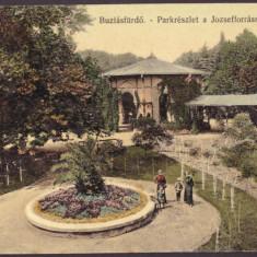 425 - BUZIAS, Timis, Park, Romania - old postcard - used - 1913