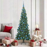 vidaXL Pom de Crăciun Artificial pentru Colț Verde 180 cm PVC și Metal 3397270