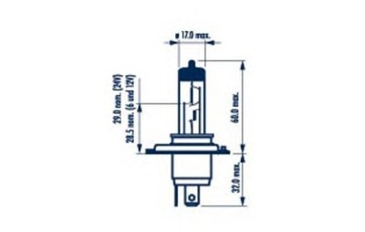 Bec Far H4 60/55W P43t Rp50 12V Narva 47832 48861 foto