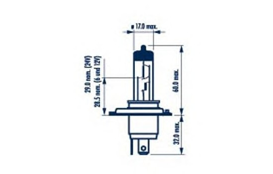 Bec Far H4 60/55W P43t Rp50 12V Narva 47832 48861