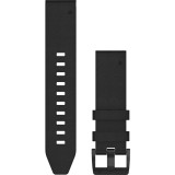 Curea ceas smartwatch Garmin Fenix 5 Plus, 22mm, QuickFit, Leather, Black