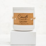 Lumanare handmade din ceara naturala de soia 100%, aroma Lapte si miere, Recipient ceramic alb, 150 g
