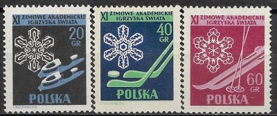 C5516 - Polonia 1956 - Sport 3v.nestampilate MNH foto