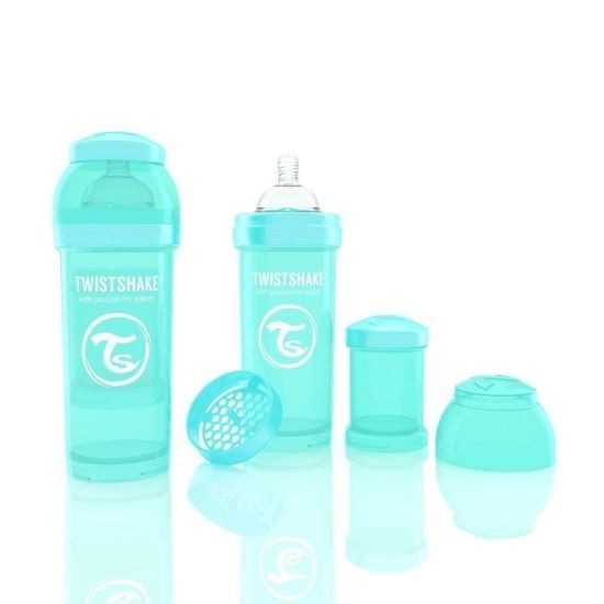 Biberon Twistshake Anti - Colici 260 ml Turcoaz FitLine Training