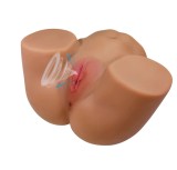 Masturbator Sophia Vagin, Anus, 10 Moduri Vibratii, 5 Moduri Suctiune, TPE, Natural, 5.5 kg