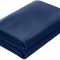 Cearsaf de pat cu elastic din bumbac ranforce 100%, densitate 120 g/mp, Albastru, 90/200cm