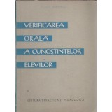 Verificarea orala a cunostintelor elevilor - Mircea Stanescu