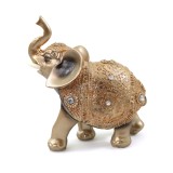 Statueta Gold Elephant din rasina, Auriu, 14cm ComfortTravel Luggage, Ella Home