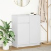 VidaXL Bufetă cu sertar alb 71x35x84 cm din lemn prelucrat 861589