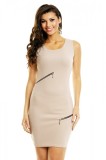 N788-155 Rochie scurta accesorizata cu fermoar, M