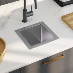 vidaXL Chiuvetă de bucătărie lucrată manual, oțel inoxidabil 51498