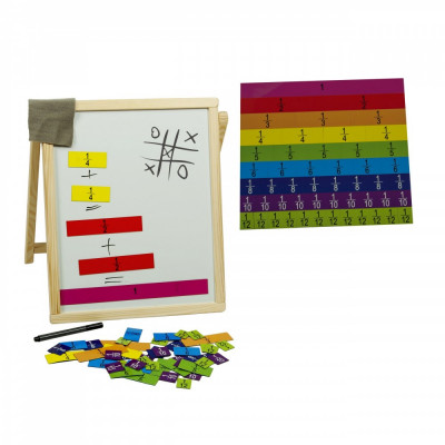 Tabla magnetica de scris cu marker, din lemn, invata matematica foto