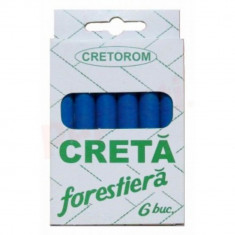 Set 6 Bucati Creta Albastra Forestiera CRETAROM, Creta Forestiera, Creta Foriestera Albastra, Creta pentru Marcaje Forestiere, Creta pentru Exploatari